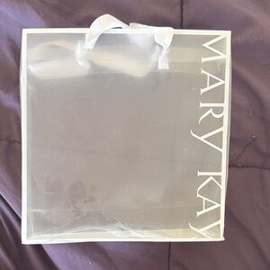 Mary Kay vintage Clear Tote with White Trim